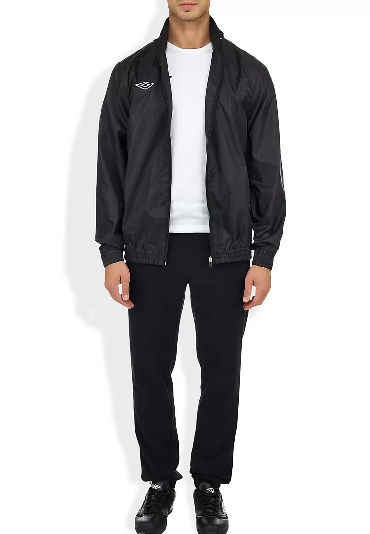 Реальное фото Куртка ветрозащитная Umbro Uniform Training Shower Jacket чер/бел/бел 413013/611 от магазина СпортСЕ