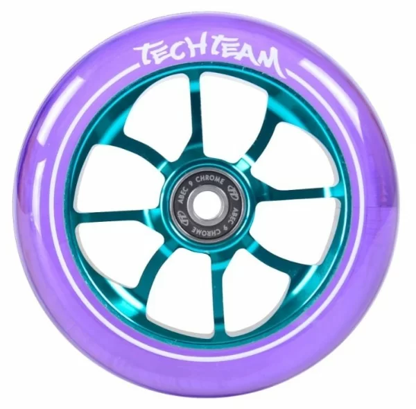 Реальное фото Колесо для самоката TechTeam X-Treme 110 мм PO transparent purple от магазина СпортСЕ
