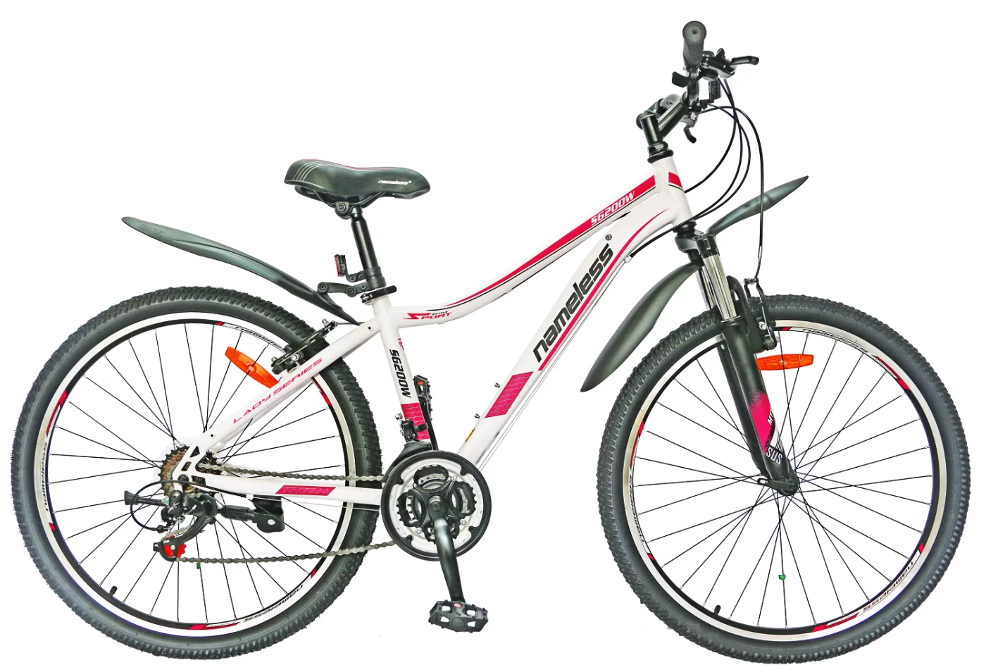 Реальное фото Велосипед 26" Nameless S6200W, белый/розовый, 15" от магазина СпортСЕ
