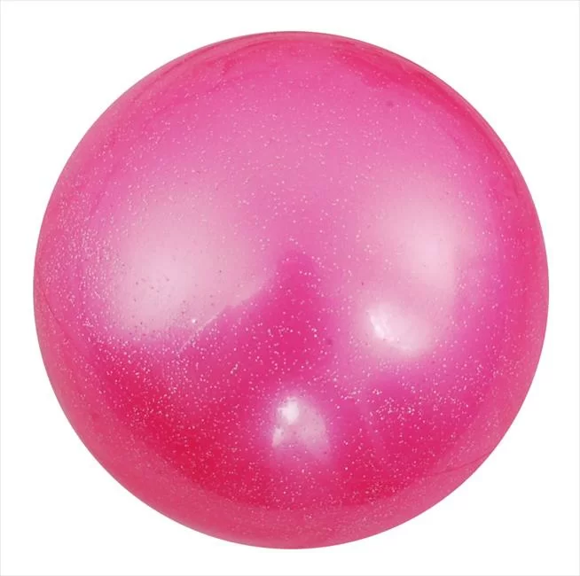 Реальное фото Мяч для художественной гимнастики 19 см 420 г металлик розовый AB2801B от магазина СпортСЕ