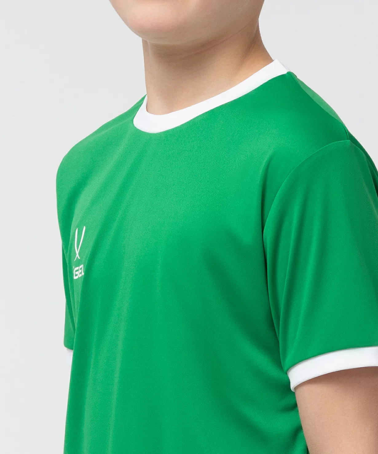 Реальное фото Футболка футбольная CAMP Origin, зеленый/белый, детский от магазина СпортСЕ