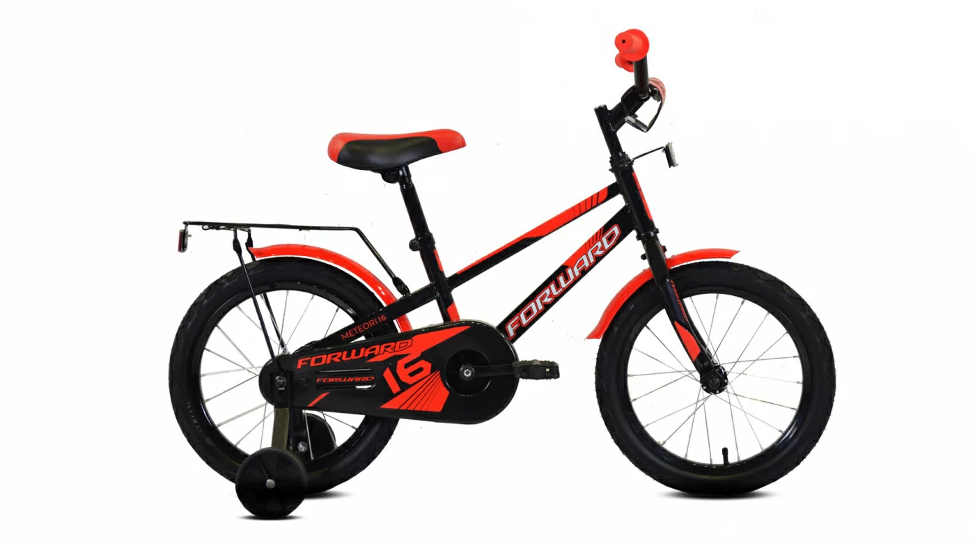 Реальное фото Велосипед Forward Meteor 16 (2020-2021) черный/красный 1BKW1K1C1020 от магазина СпортСЕ