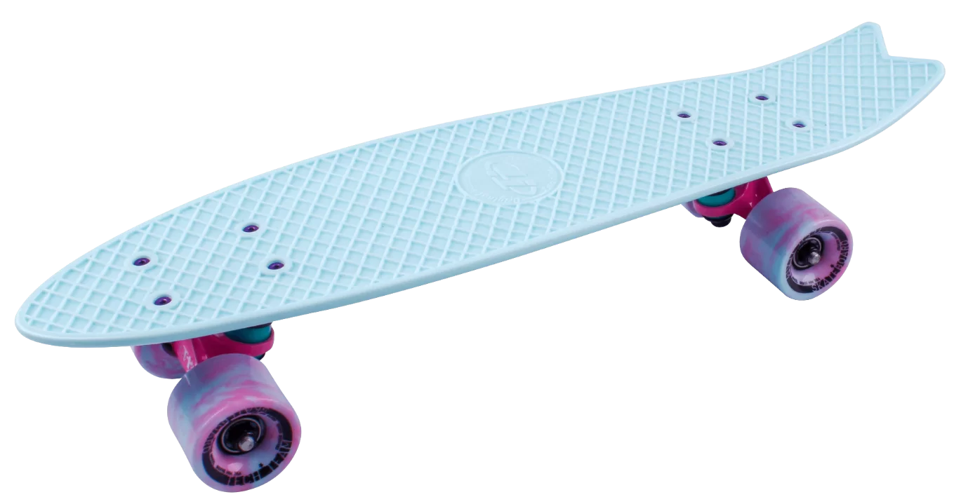 Реальное фото Скейтборд TechTeam пластиковый Fishboard 23 sky blue TLS-406 от магазина СпортСЕ