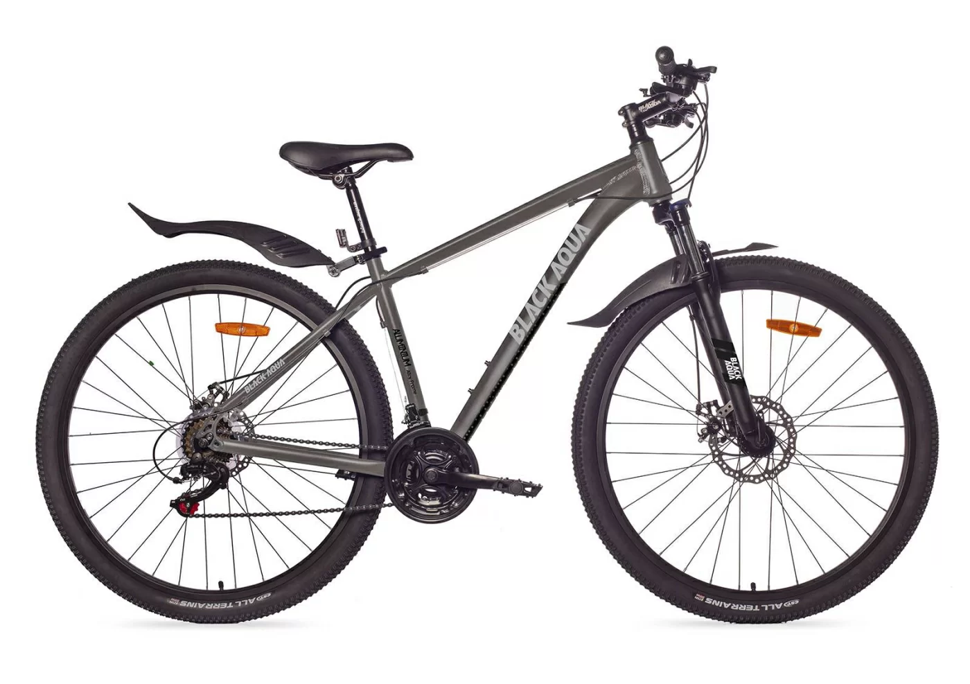 Реальное фото Велосипед Black Aqua Cross 2981 MD matt 29" (РФ) серый GL-513DTR от магазина СпортСЕ