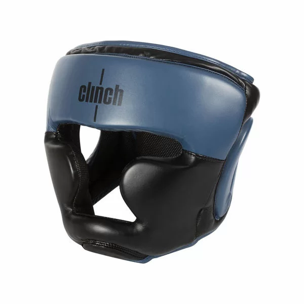 Реальное фото Шлем боксерский Clinch Punch Full Face  черно-синий C134 от магазина СпортСЕ