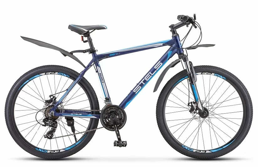 Реальное фото Велосипед Stels Navigator-620 MD 26" (2020) темно-синий V010 от магазина СпортСЕ