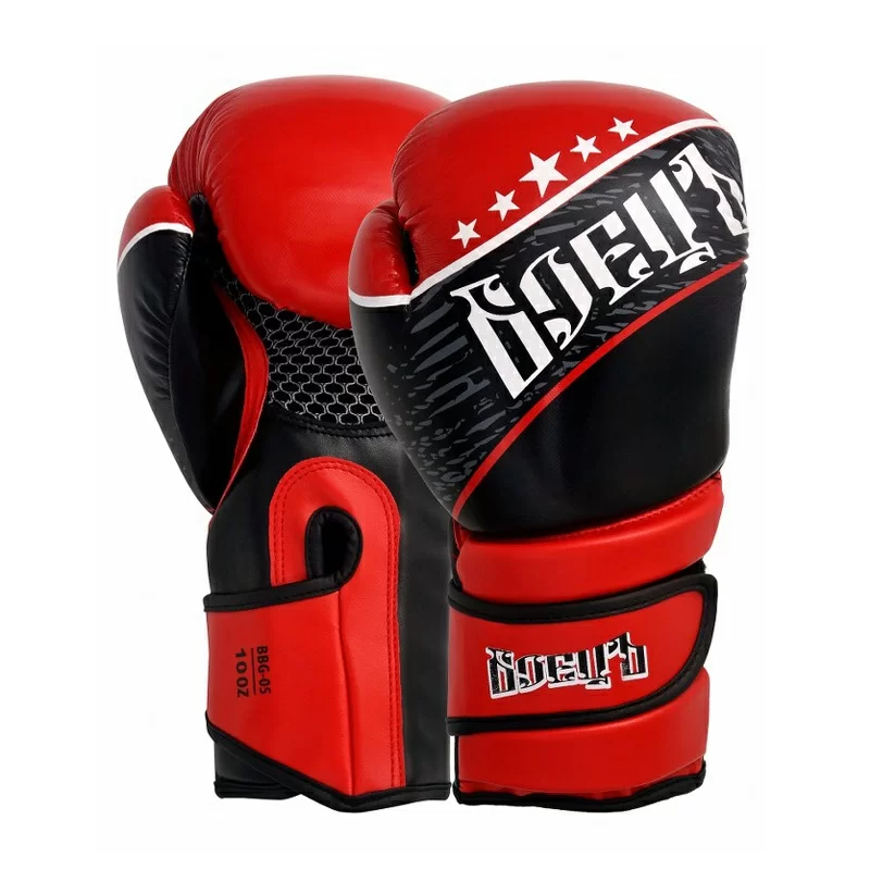 Реальное фото Перчатки боксерские Боецъ BBG-05 красные от магазина СпортСЕ