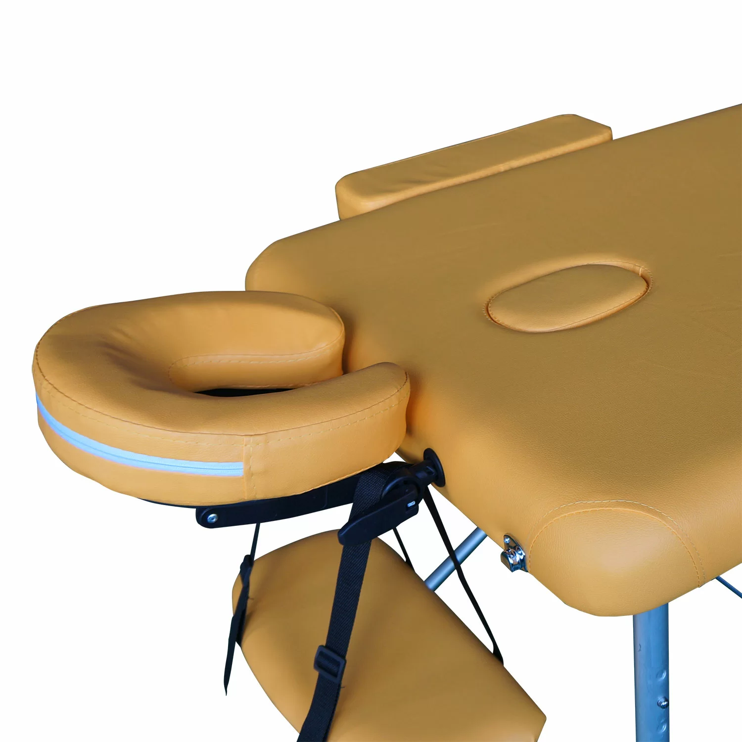 Реальное фото Массажный стол DFC NIRVANA, Elegant LUXE, 186х70х4 см, алюм. ножки, цвет горчичный (Mustard) TS2010_M от магазина СпортСЕ