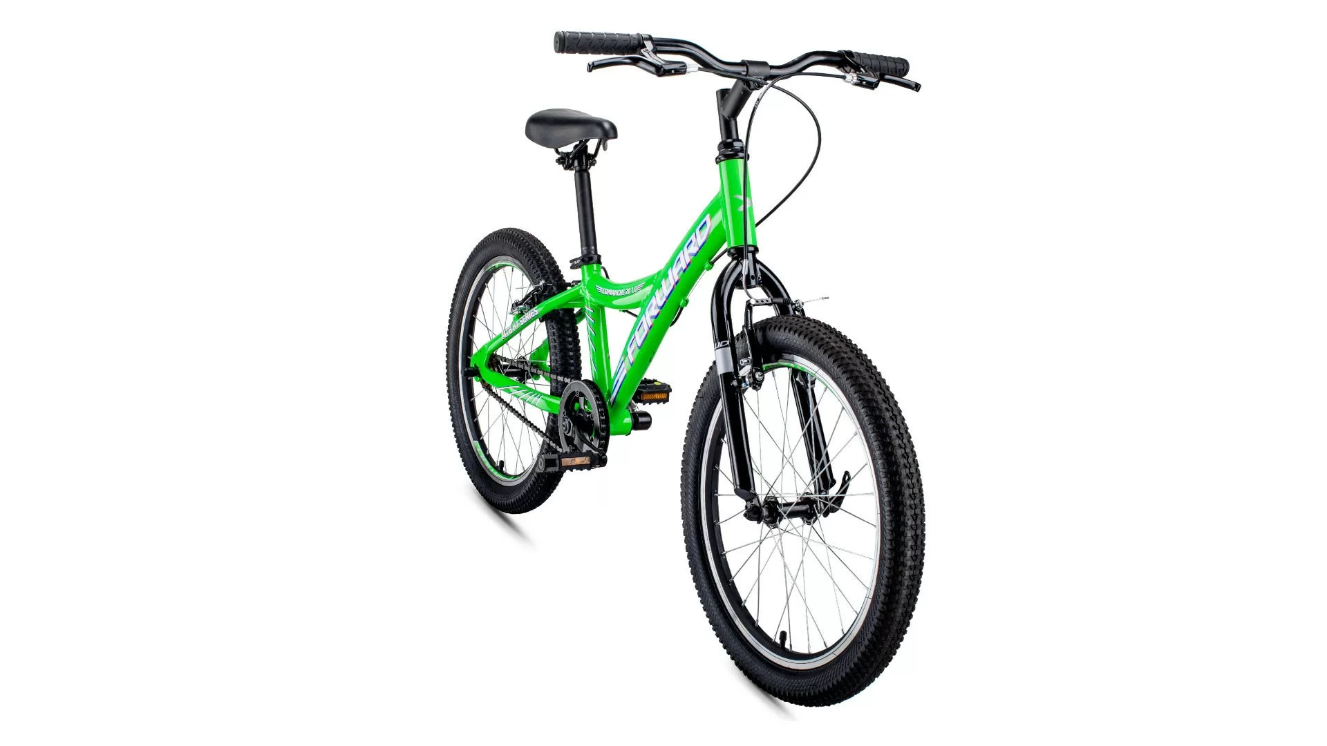 Реальное фото Велосипед Forward Comanche 20 1.0 (2020) светло-зеленый/белый RBKW01601003 от магазина СпортСЕ