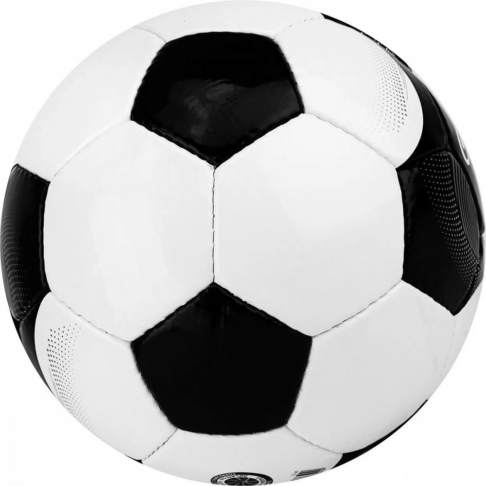 Реальное фото Мяч футбольный Classic №5 32 панели PVC ручная сшивка бело-черный F120615 от магазина СпортСЕ