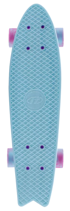 Реальное фото Скейтборд TechTeam пластиковый Fishboard 23 sky blue TLS-406 от магазина СпортСЕ