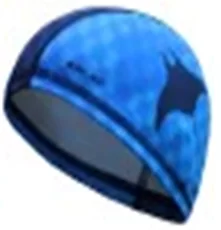 Реальное фото Шапочка для плавания 0252 (2, Б) с принтом синяя от магазина СпортСЕ