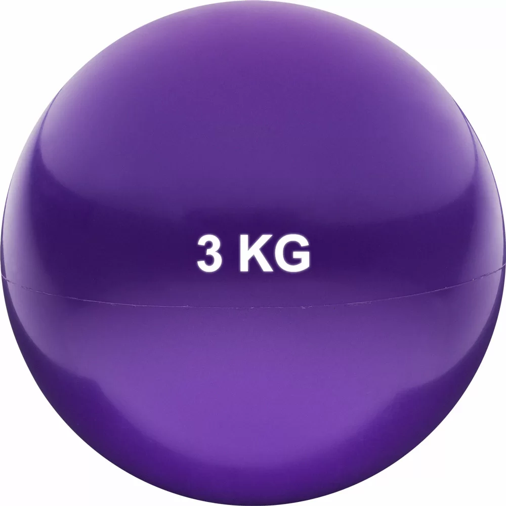 Реальное фото Медбол 3 кг HKTB9011-3 d-15см ПВХ/песок фиолетовый HKTB9011-3 от магазина СпортСЕ