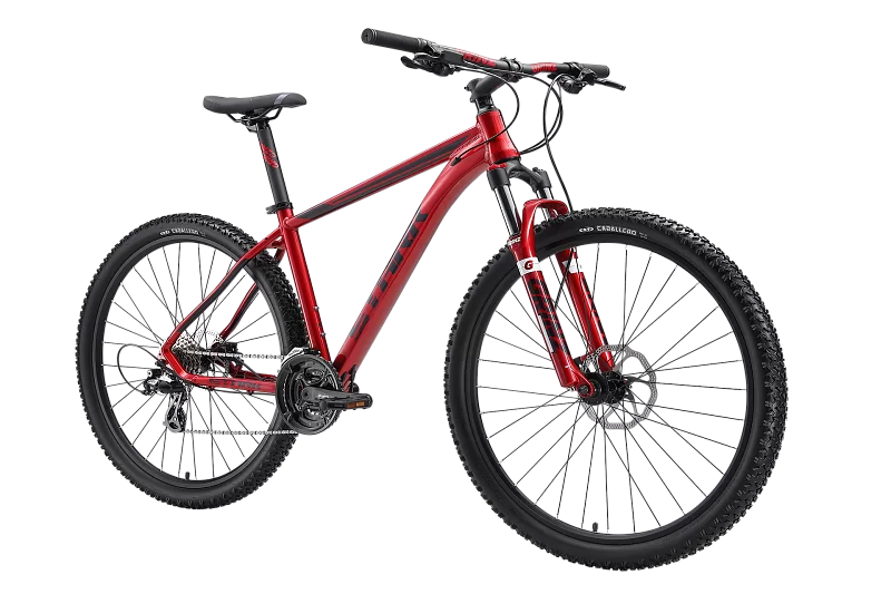 Реальное фото Велосипед Stark Router 29.3 HD (2024) ярко-красный/темно-фиолетовый от магазина СпортСЕ