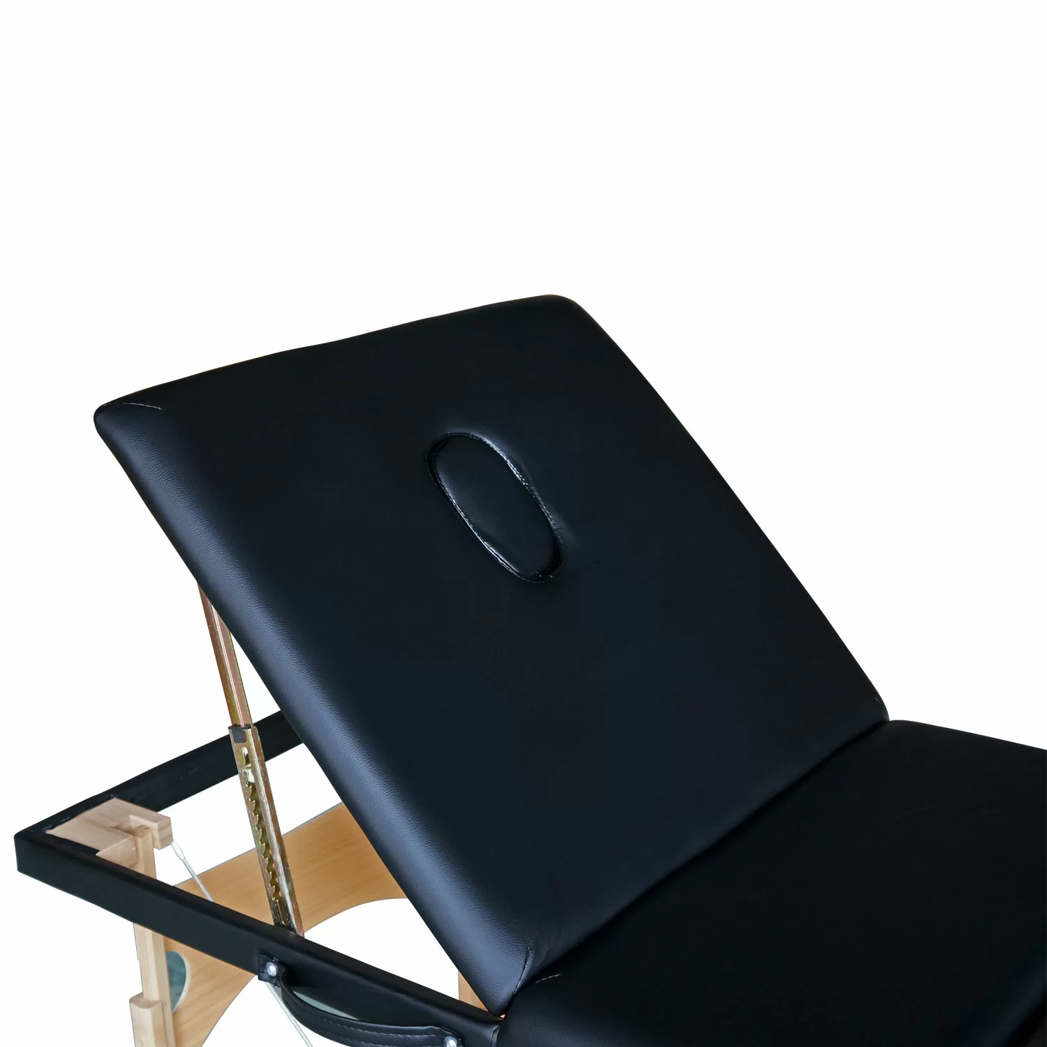 Реальное фото Массажный стол DFC NIRVANA, Relax Pro,  дерев. ножки, цвет черный (Black) TS3021_B1 от магазина СпортСЕ