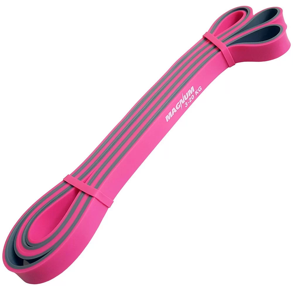 Реальное фото Эспандер петля резиновая MRB200-15 Magnum 15мм серо-розовая 10016247 от магазина СпортСЕ