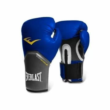 Реальное фото Перчатки боксерские Everlast Pro Style Elite 12oz тренировочные синие 2212E от магазина СпортСЕ