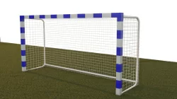 Ворота гандбол - минифутбол 3x2x1 алюминиевый профиль 80х80 свободностоящие (СИНИЙ)