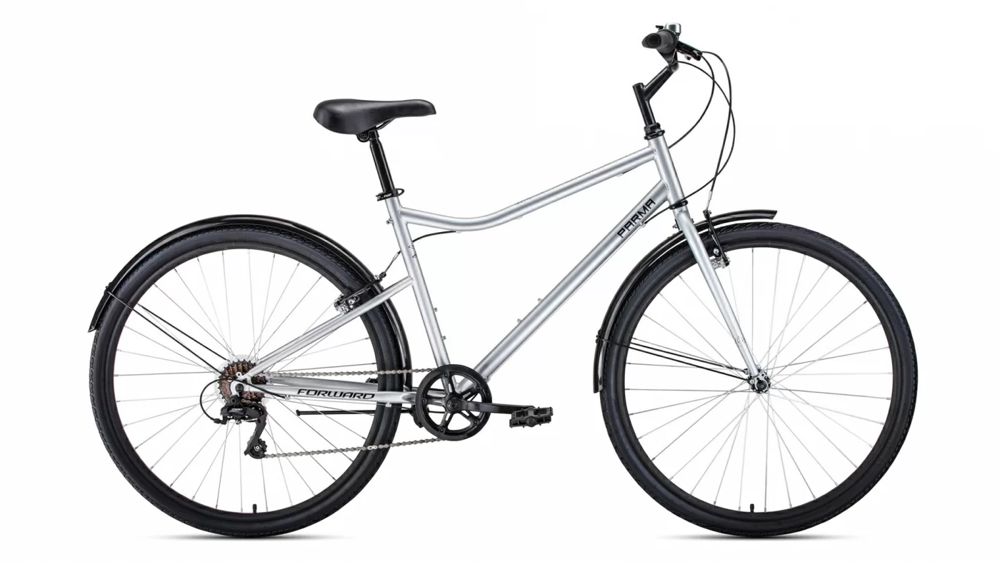 Реальное фото Велосипед Forward Parma 28 (2021) серый/черный RBKW1C187003 от магазина СпортСЕ