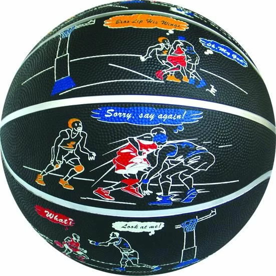 Реальное фото Мяч баскетбольный ST71203 №7 резина многоцветный от магазина СпортСЕ