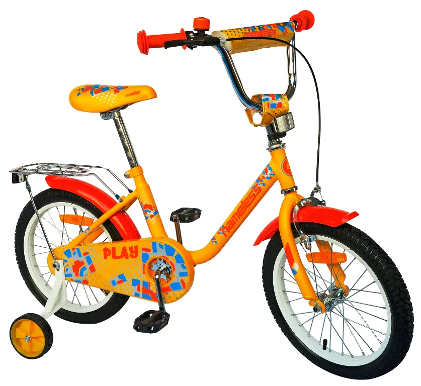 Реальное фото Велосипед 16" Nameless PLAY, желтый/оранжевый от магазина СпортСЕ