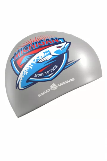 Реальное фото Шапочка для плавания Mad Wave Michigan silver M0558 35 0 00W от магазина СпортСЕ