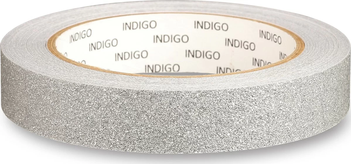 Реальное фото Обмотка для обруча 20 мм, 14 м Indigo Blesk с подкладкой серебро IN138 от магазина СпортСЕ