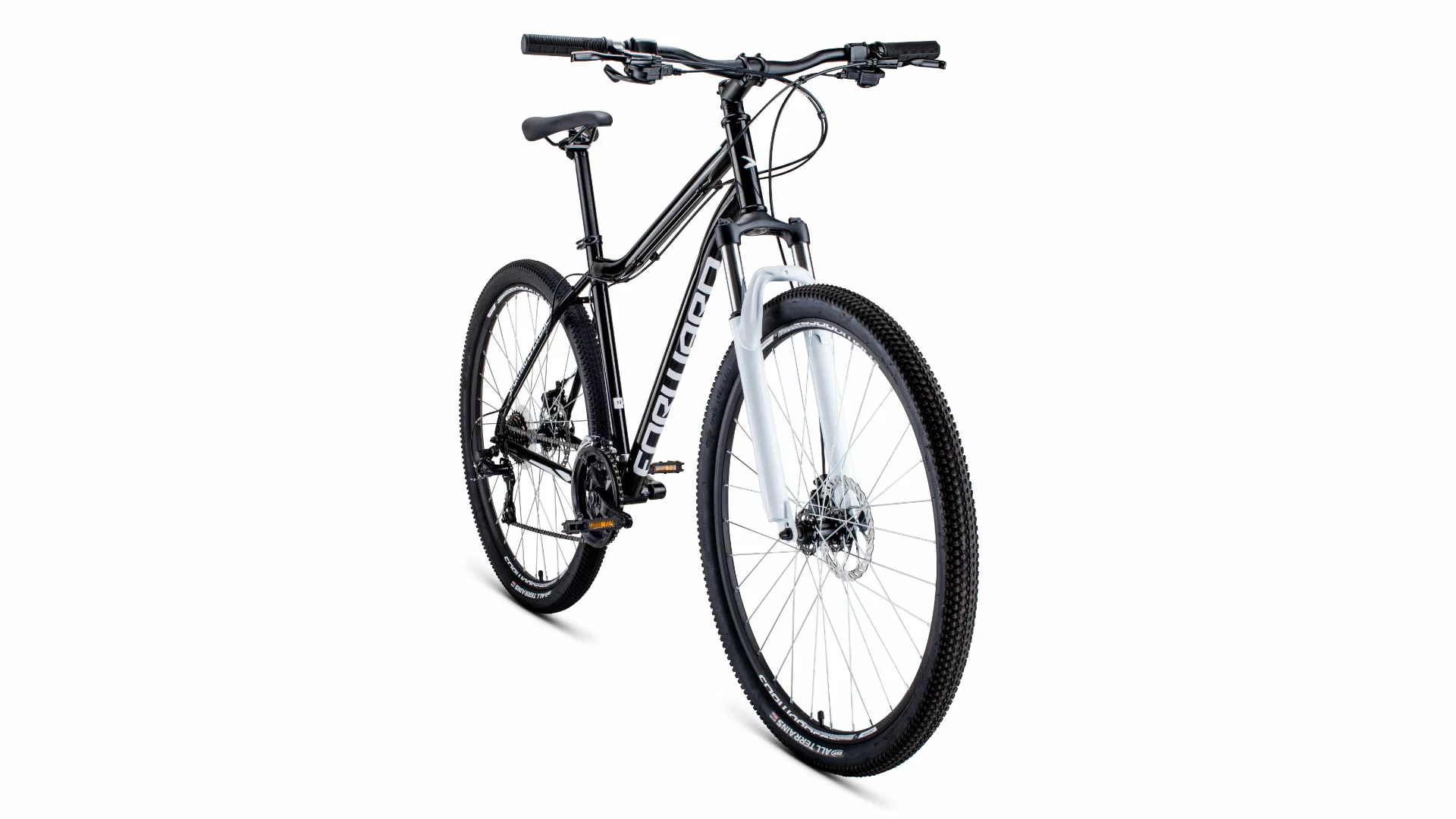 Реальное фото Велосипед Forward Sporting 29 2.0 disc (2021) черный/белый от магазина СпортСЕ