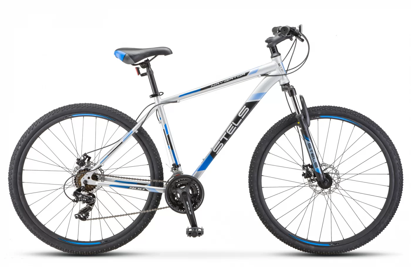Реальное фото Велосипед Stels Navigator-900 MD 29" (2021) серебристый/синий F010 от магазина СпортСЕ
