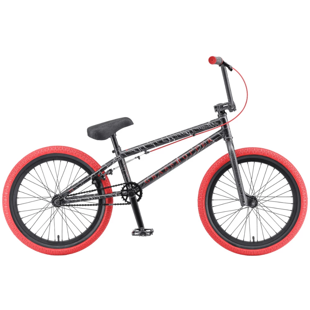 Реальное фото Велосипед BMX TechTeam Grasshoper 20" (2022) черно-красный от магазина СпортСЕ