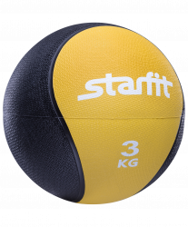 Медбол 3 кг StarFit GB-702 желтый УТ-00007300