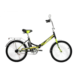 Велосипед Black Aqua Street Beat 1221 20" 6s (РФ) черный-лимонный YF-702VTR