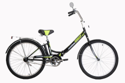 Велосипед Black Aqua Street Beat 141 24" 1s (РФ) серый-зеленый YF-703CTR