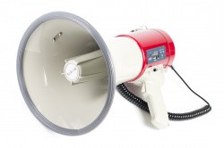 Мегафон TerraSound  25Вт, выносной микрофон, сирена, MP3 п MG-66USB/red