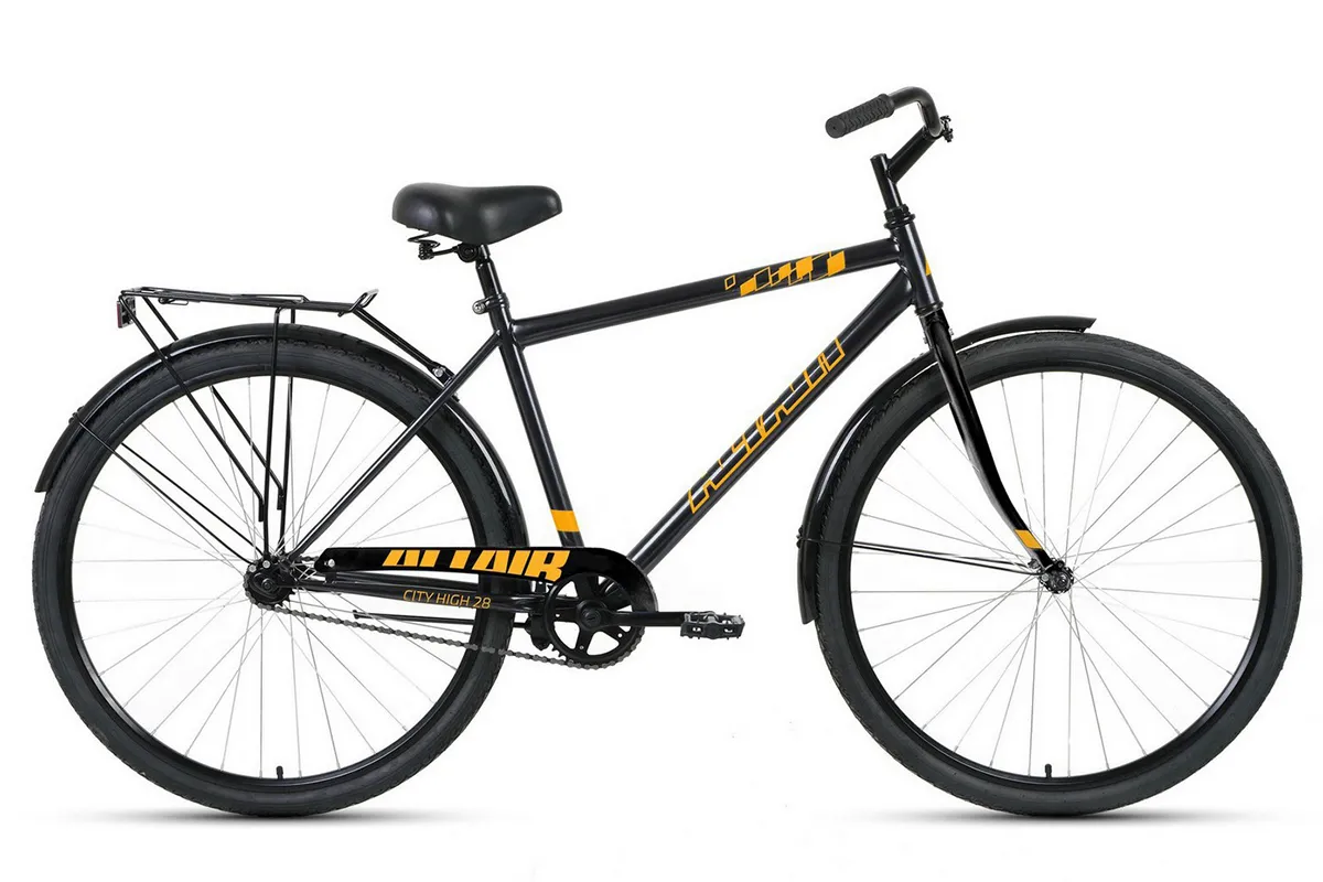 Реальное фото Велосипед Altair City 28 high (2022) темно-серый/оранжевый от магазина СпортСЕ