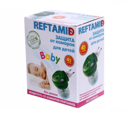 Репеллент "Рефтамид" Детский комплект фумигатор+флакон с жидкостью, 45 ночей без запаха 6-224