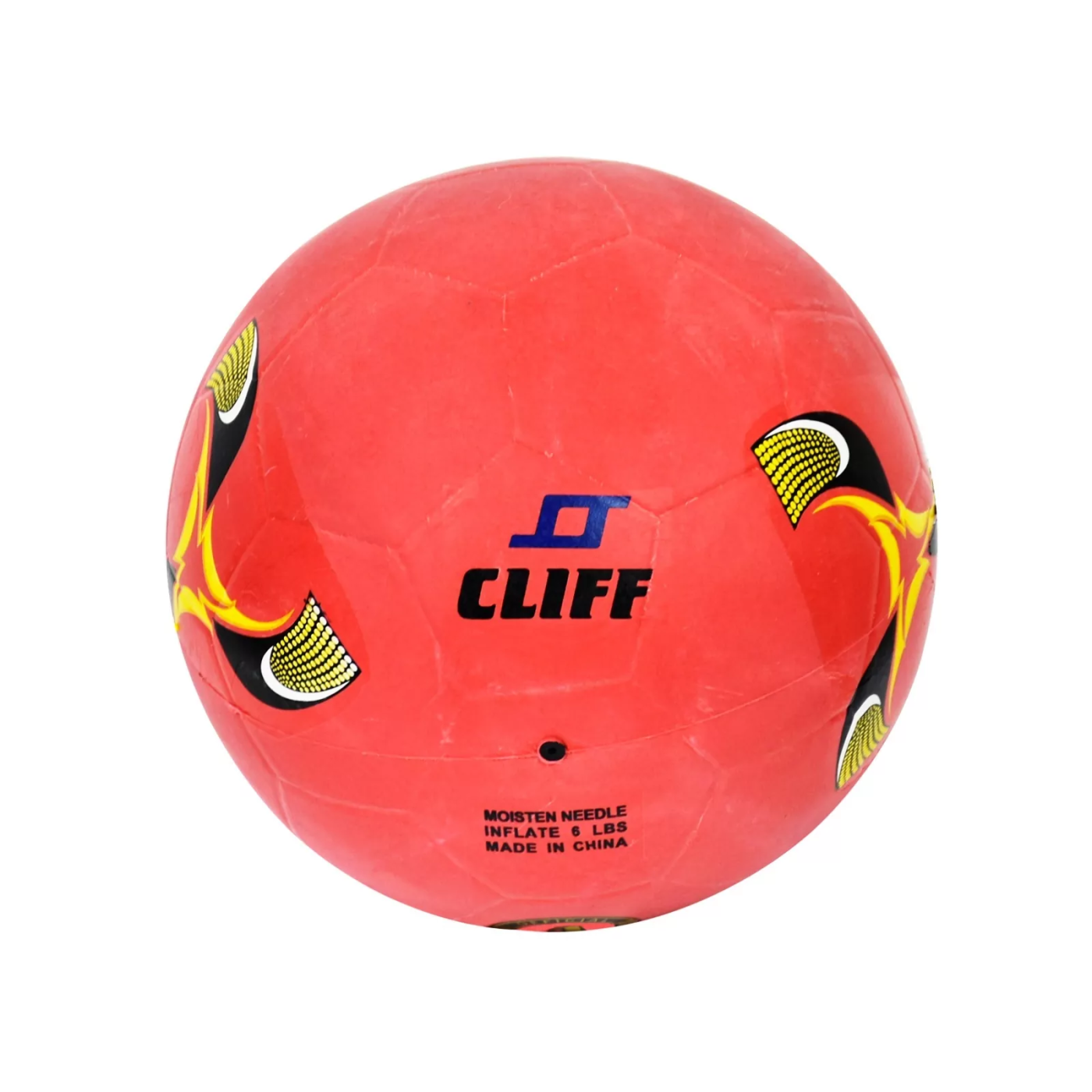 Реальное фото Мяч резиновый футбольный №4 красный от магазина СпортСЕ
