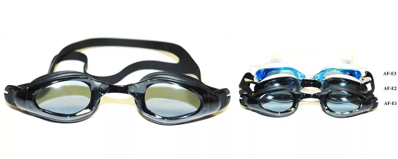 Реальное фото Очки для плавания Whale Y0AF-E1(AF-E1)  для подростков и взрослых оправа черная/стекло черное от магазина СпортСЕ
