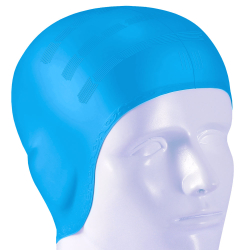 Шапочка для плавания B31565-0 анатомическая голубой 10018373