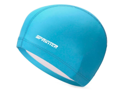 Шапочка для плавания комбинированная Sprinter: PU-1117 (голубой) 06316