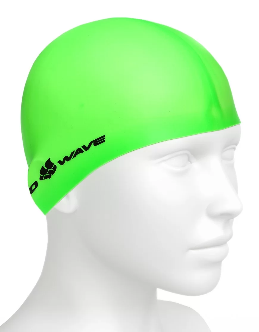 Реальное фото Шапочка для плавания Mad Wave Silicone Junior green M0547 01 0 10W от магазина СпортСЕ