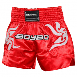 Шорты для тайского бокса BoyBo красный BST882