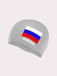 Шапочка для плавания Sprinter с изобр.флага России (серый) 06330