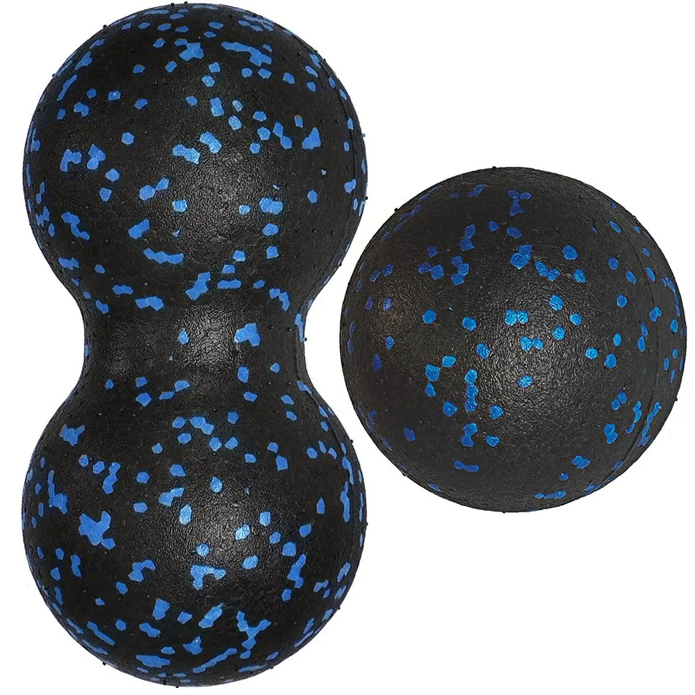 Реальное фото Набор массажных мячиков MFS-105 8см + 8х16см синий (E33008) 10020058 от магазина СпортСЕ