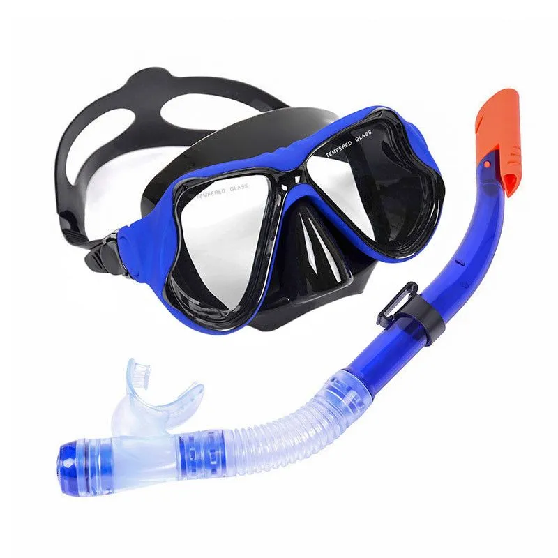 Реальное фото Набор для плавания E33175-1 взрослый маска+трубка (силикон) синий 10020254 от магазина СпортСЕ