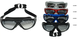Очки-маска для плавания Fox HJ-904М зеркальные серебряный