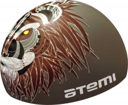 Шапочка для плавания Atemi PSC425 силикон серая (лев)