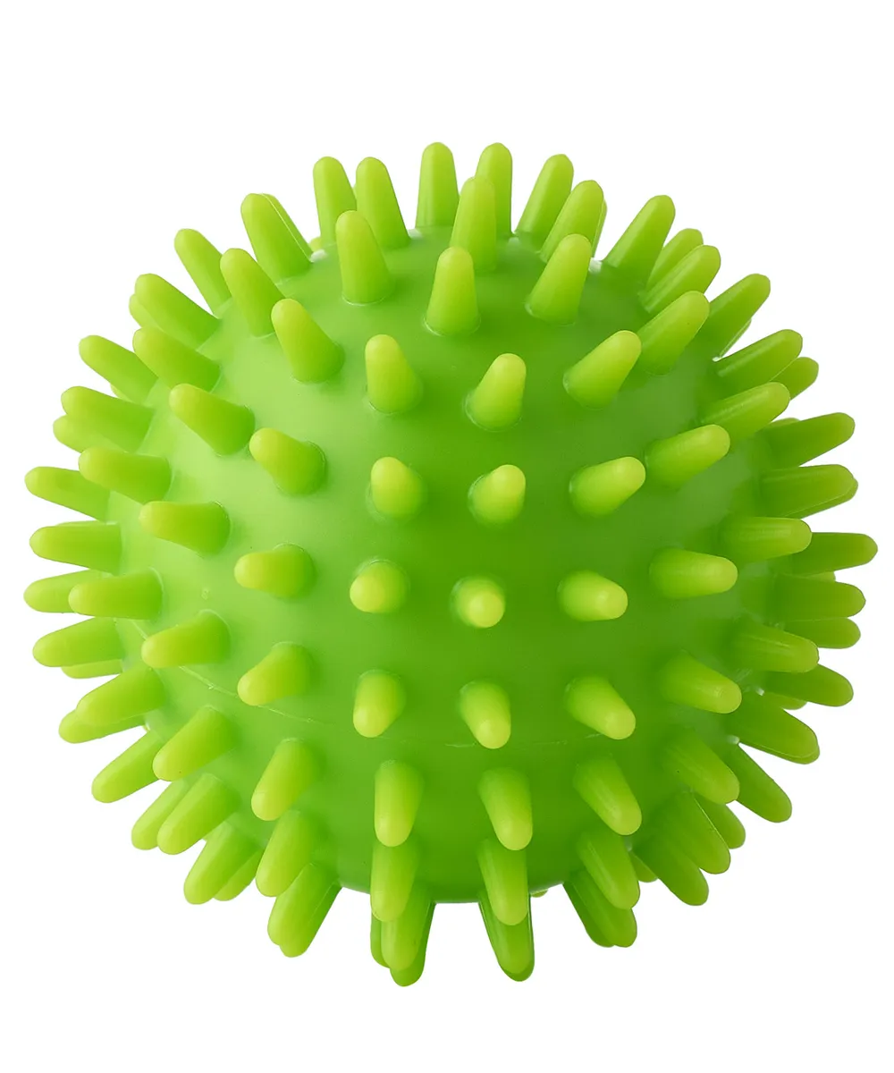 Реальное фото Мяч массажный 7 см BaseFit GB-601 зеленый УТ-00019759 от магазина СпортСЕ