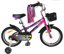 Велосипед 16" BIBITU AMELIE, розовый/фиолетовый хром (2023)