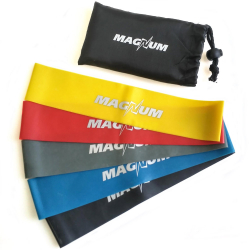 Комплект эспандеров Magnum MLB50-5 5 штук в сумке (50 х 5см х 0,4/0,6/0,8/1,0/1,2 мм) 10015686